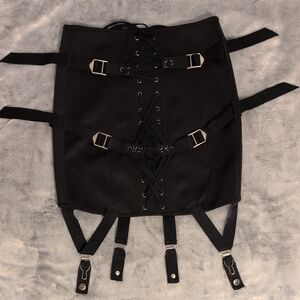 UNIF (DITA?) Corset Skirt With Garters, Size SMALL